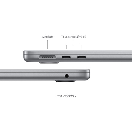 Apple MacBook Air 13インチ (M3チップ) 8コアCPUと8コアGPUを搭載, 8GB, 256GB SSD - スペースグレイ