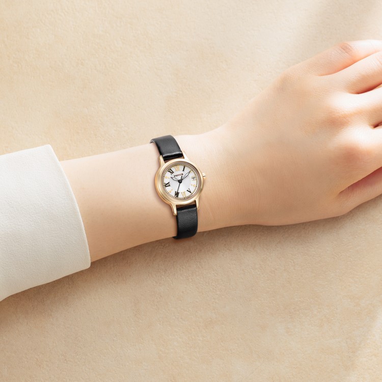 CITIZEN シチズン wicca ウィッカ KH4-921-92 レディース 腕時計 ソーラーテック 光発電 ステンレスめっき（ウォームゴールド） ケース 合成皮革バンド クリスタルガラス 5気圧防水 デイト表示