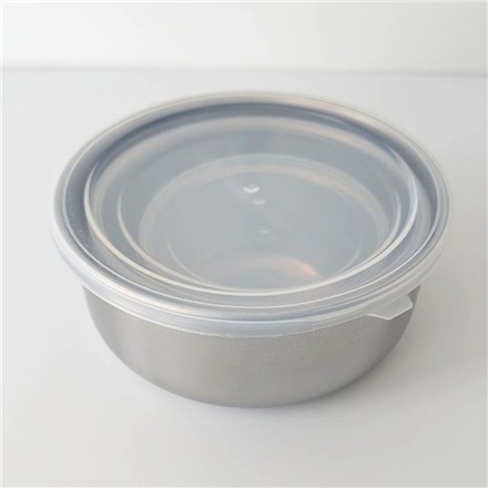 カクセー ステンレス製ふた付保存容器 丸型3個組