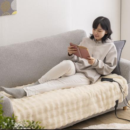 QUADS 電気毛布 掛敷両用タイプ 140×80cm トロン QS433CG チャコールグレー