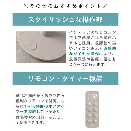 QUADS ワンタッチ分解 DCリビングファン イージーフィットエアー QS667BK ブラック