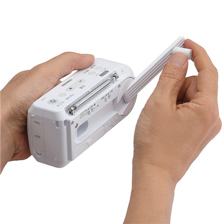 【手回し充電ラジオ】東芝 手回し充電ラジオ TY-JKR6(W)