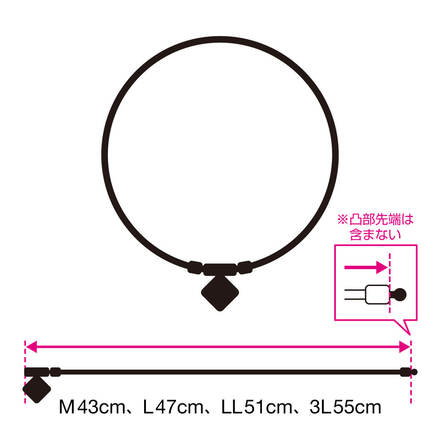 コラントッテ 磁気ネックレス TAO ネックレスα ARAN(アラン) ブラック クラシックゴールド LLサイズ ABARD52LL & ハンドタオルセット