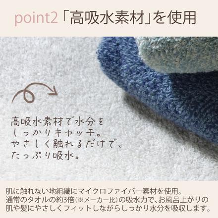 ココチエナ cocochiena2 バスタオル ネイビーブルー ４枚 CE18021（483580）NB