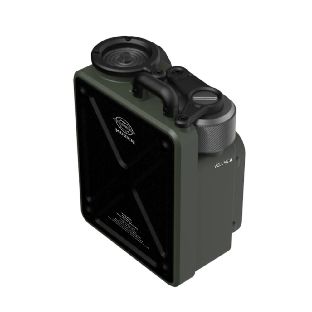 【正規品】MUZEN Bluetoothスピーカー Wild Mini 第2世代 MW-PVXI2 ジャングルグリーン ＆ストラップ＆ポーチ