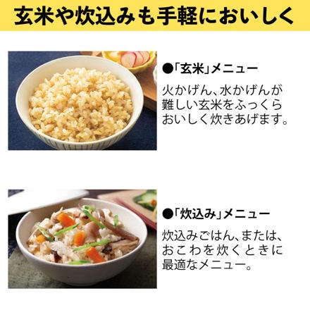 タイガー魔法瓶 マイコンジャー炊飯器 3合炊き 炊きたて マットブラック JBS-G055 ＆ パール金属 RICE お米袋のままストック5kg用(ブラウン) HB-2168