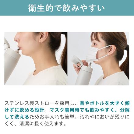 タイガー 真空断熱ボトル ストロータイプ MTS-W075AF フォグブルー 0.75L＆ボトル洗い＆中栓洗い＆ストローブラシ＆ボトル洗浄剤 5点セット
