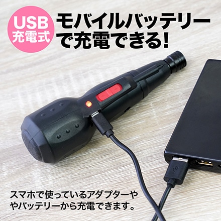 電動ドライバー 小型 ビット 5本 セット USB 充電式 コードレス 安い 女性 コンパクト DIY