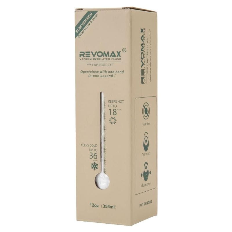 REVOMAX 真空断熱ボトル レボマックス 12oz slim マットホワイト DWF12115S-JP-V3