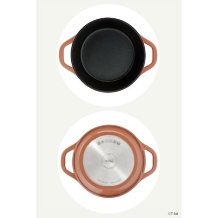 T-fal ティファール キャストライン エアココット IHココット鍋 20cm テラコッタ E26844