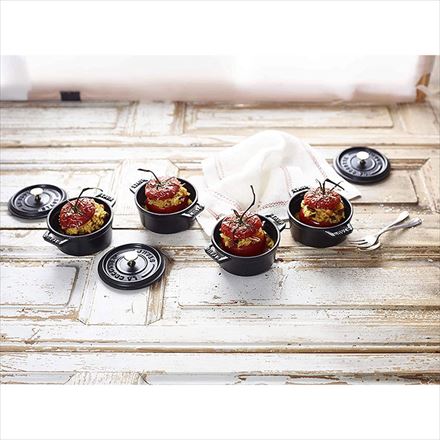 staub ストウブ ピコ・ココット ラウンド 10cm ブラック 40500-101 小さい 両手 鋳物 ホーロー 鍋