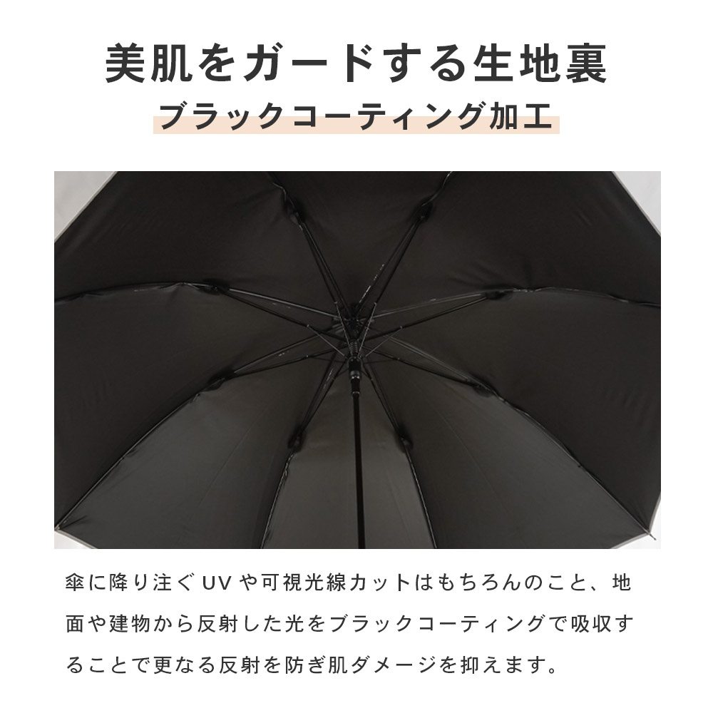完全遮光 UV遮蔽率100% ジャンプ傘 晴雨兼用 日傘 雨傘 北欧ドット柄 サックス