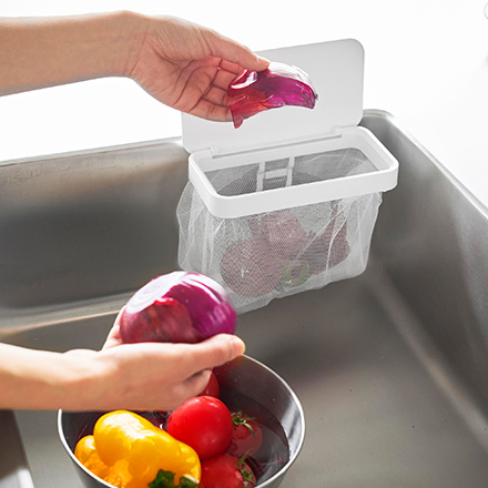 tower タワー フィルムフック蓋付きポリ袋ホルダー ホワイト 1289