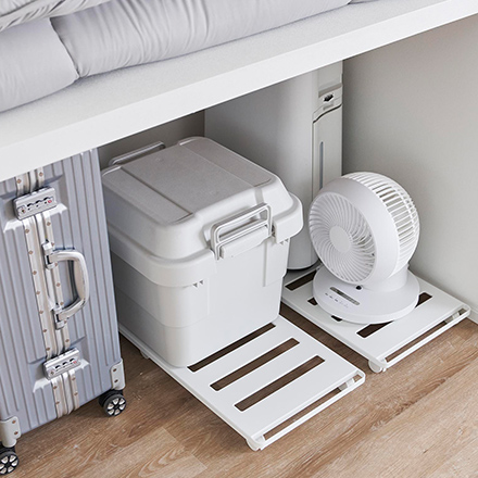 tower タワー 押入れ収納ロング台車 ホワイト 1417