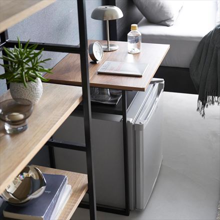 tower タワー 引き出し付き冷蔵庫上ラック 45L用 ブラック 1488