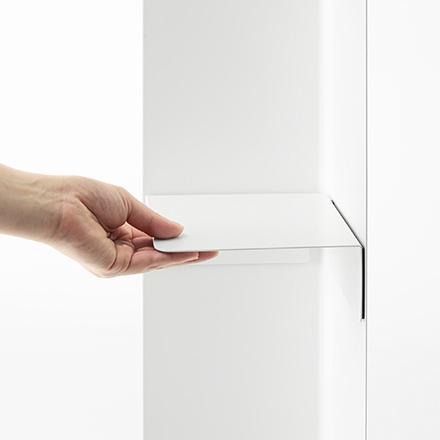 tower タワー キャスター付きスリムトイレラック ホワイト 1489