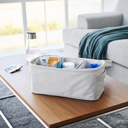 tower タワー 救急バッグ 仕切り付き ライトグレー 1848