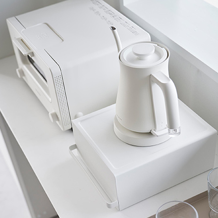 tower タワー 引き出し付きキッチン家電下ラック ホワイト 2018