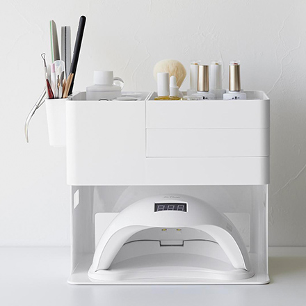 tower タワー ネイルライト&ジェルネイル用品収納ケース ホワイト 2036