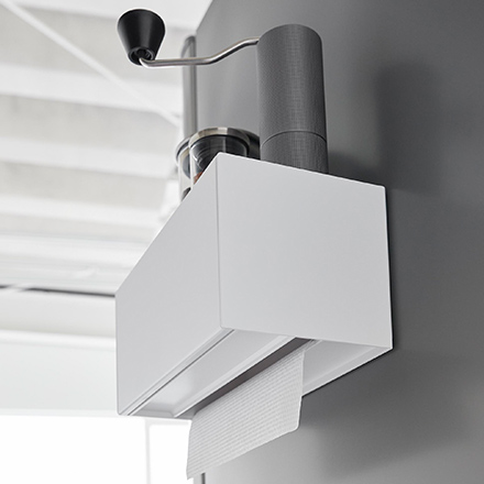 tower タワー マグネットトレー付きペーパータオルディスペンサー ホワイト 2192