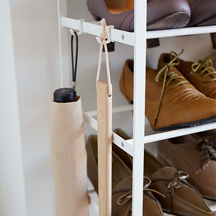 tower タワー 天板付きシューズラック 6段 ホワイト 3369