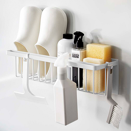 tower タワー マグネットバスルームバスケット ワイド ホワイト 3769