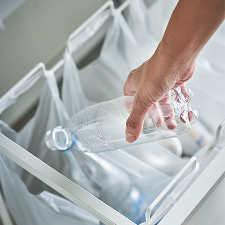 tower タワー 目隠し分別ダストワゴン 3分別 ホワイト 4332