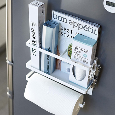 tower タワー マグネットキッチンペーパー&ラップホルダー ホワイト 4396