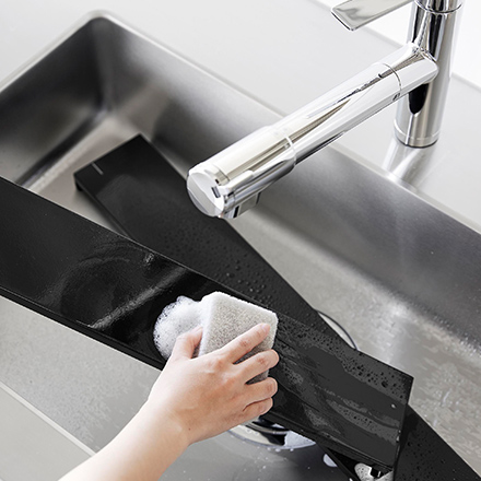 tower タワー 奥行伸縮排気口カバー 60cmコンロ用 ブラック 4563