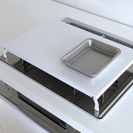 tower タワー折り畳みガスコンロカバー ワイド ホワイト 4922