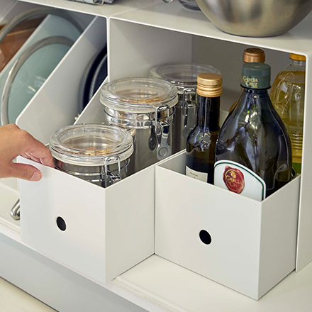 tower タワー 収納ボックス上ラック 2個 ホワイト 5037