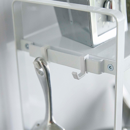 tower タワー コンロ横 ラック２段 ホワイト 5150