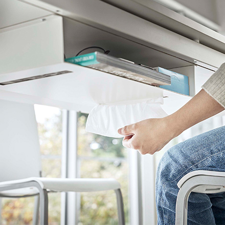 tower タワー テーブル下収納ラック ホワイト 5481