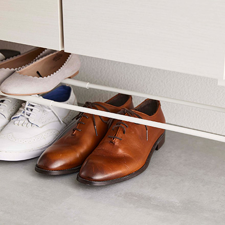 tower タワー 浮かせる伸縮シューズラック ホワイト 5631