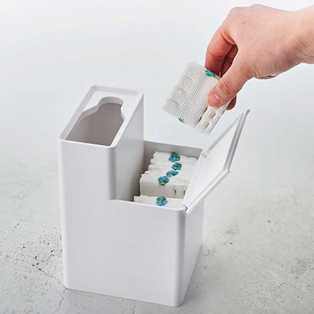 tower タワー 替えブラシ収納付き流せるトイレブラシスタンド ホワイト 5722