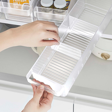 tower タワー 冷蔵庫中収納ケース 仕切り付 ホワイト 5762