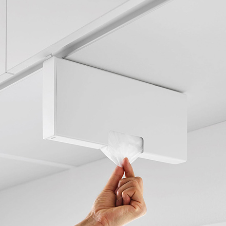 tower タワー 戸棚下ポリ袋収納ホルダー スリム M ホワイト 10250