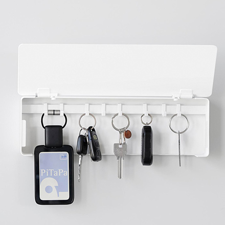 tower タワー マグネットキーフック ロング ホワイト 10342