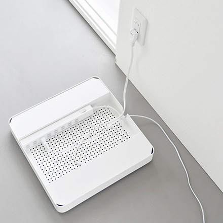 tower タワー 収納付きスチール台車 ホワイト 10350