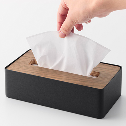 RIN リン 蓋付きコンパクトティッシュケース ブラウン 10604