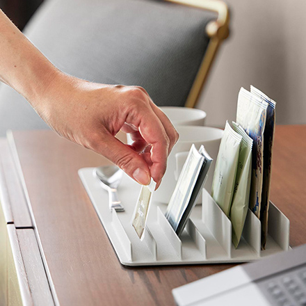 tower タワー 収納スタンド付きトレー ホワイト 10797