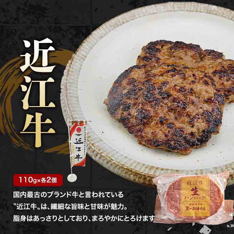 三大銘柄牛 神戸牛 松阪牛 近江牛 生ハンバーグ ステーキ 食べ比べセット 6食セット