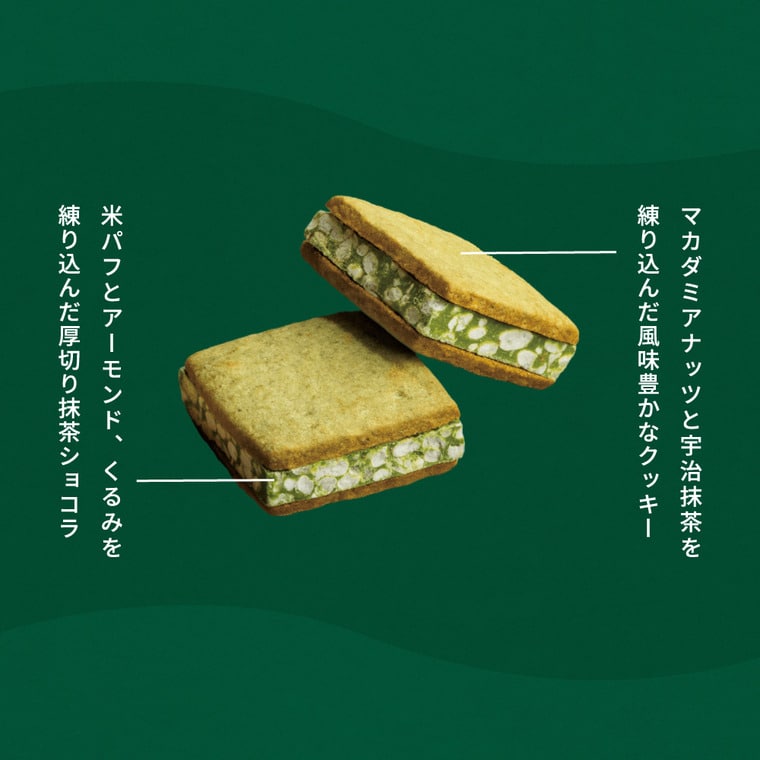 お抹茶ショコラサンド 8個入 茶の福 KAMAKURA 鎌倉五郎 宇治抹茶 マカダミアナッツ クッキーサンド 抹茶スイーツ 個包装