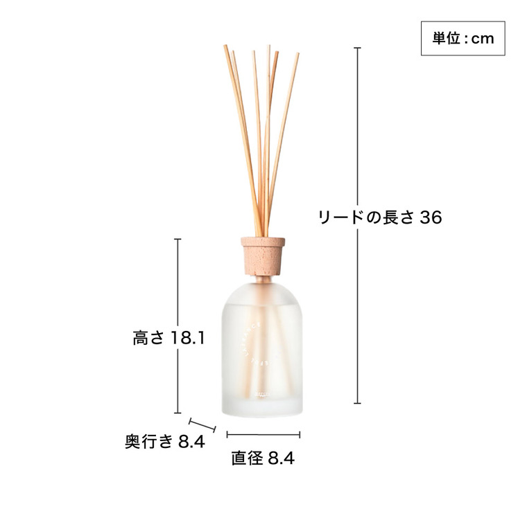 Nordic Collection 倒れてもこぼれにくいリードディフューザー グリーンドロップ MRU-126 mercyu メルシーユー