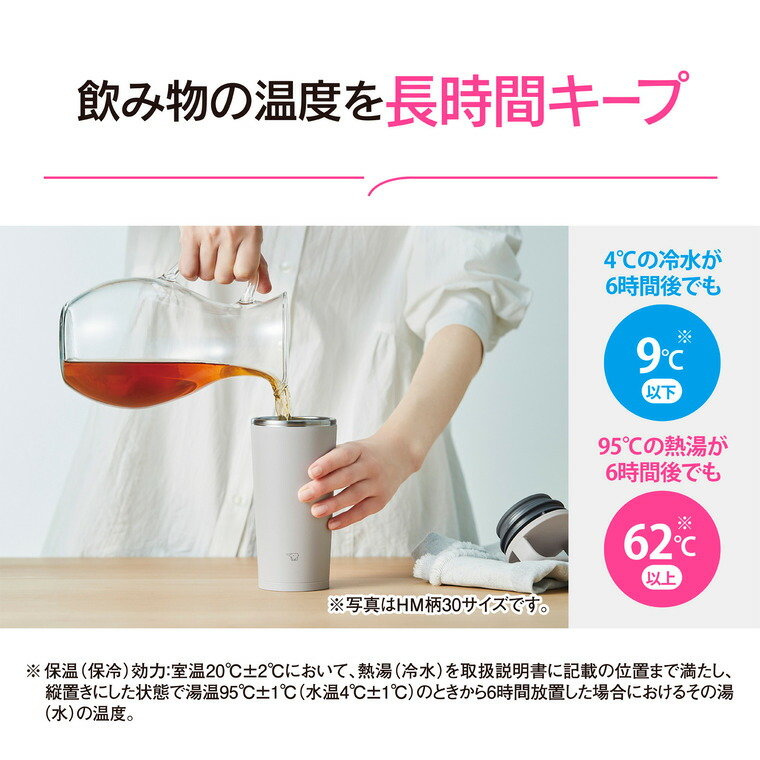 象印 ステンレスキャリータンブラー SX-JS40 400ml / 0.4L 水筒 マグボトル ハンドルタイプ 食洗機対応 / シアーグレー