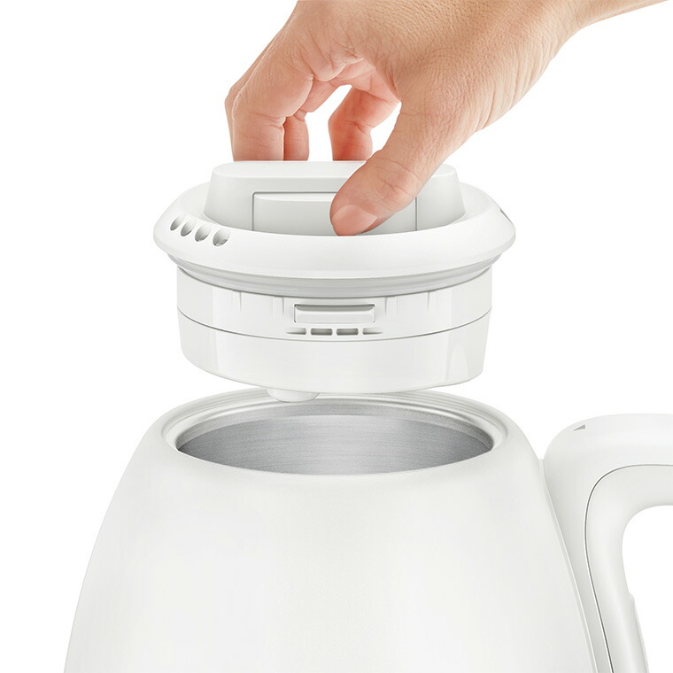 ティファール T-fal 電気ケトル カフェ ロック コントロール ホワイト 0.8L KO9201JP / 温度調節 保温 電気ポット ステンレス 自動電源オフ