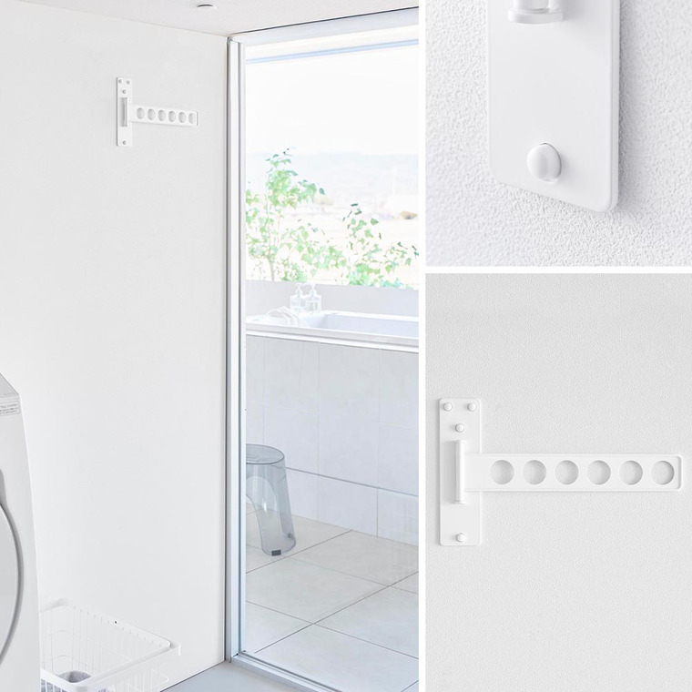 山崎実業 tower ウォール衣類ハンガー タワー 石こうボード壁対応 10100 10101 / ブラック