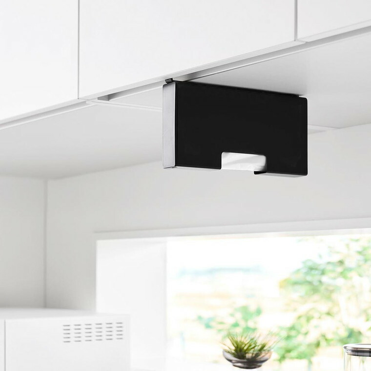 戸棚下ポリ袋収納ホルダー タワー スリム S 山崎実業 tower 10248 10249 ホワイト ブラック / ホワイト