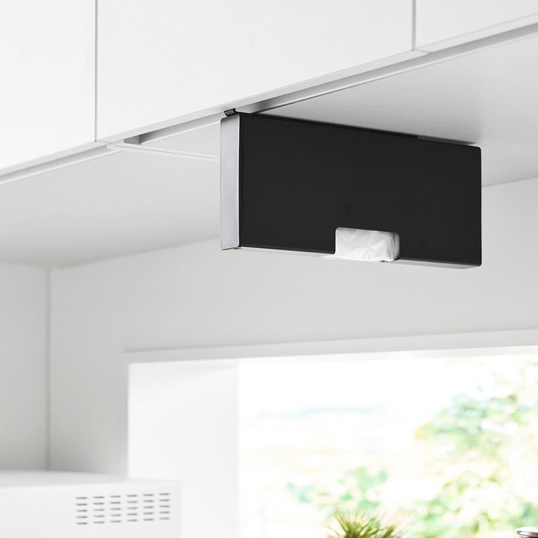 戸棚下ポリ袋収納ホルダー タワー スリム M 山崎実業 tower 10250 10251 ホワイト ブラック / ホワイト