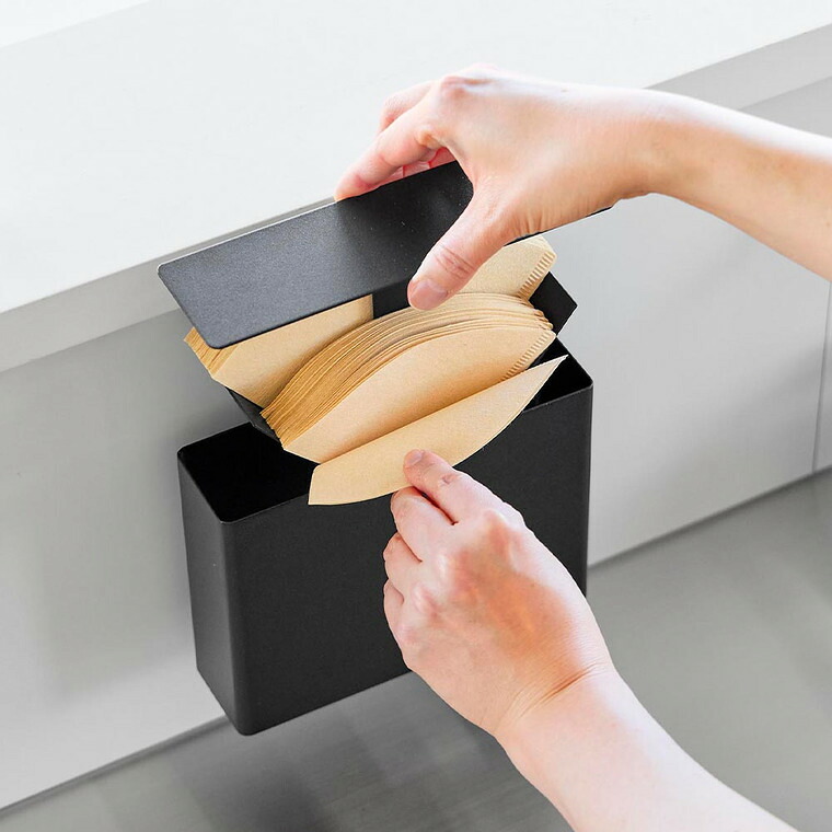 tower マグネットコーヒーペーパーフィルターケース タワー 山崎実業 10330 10331 ホワイト ブラック